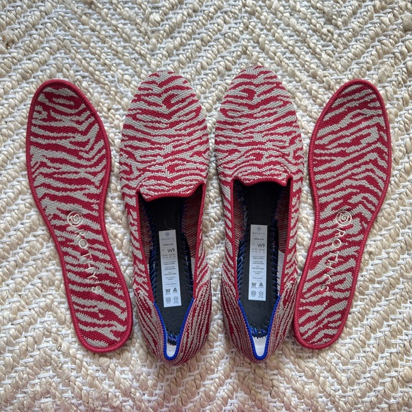 Rothy's The Loafer Women's Flats Red Zebra - Picture 5 of 7